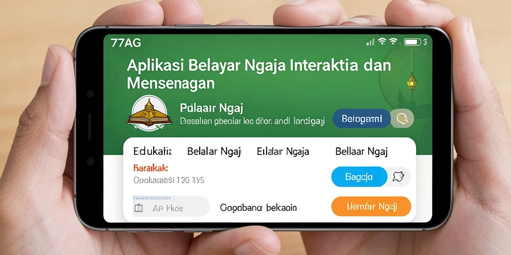 Antarmuka 77AG yang menarik dan interaktif untuk belajar ngaji.