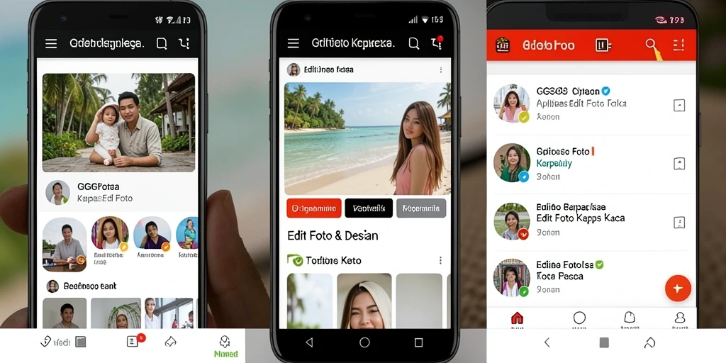 Tampilan antarmuka pengguna GG368 yang menarik untuk Edit Foto Kertas Kaca.