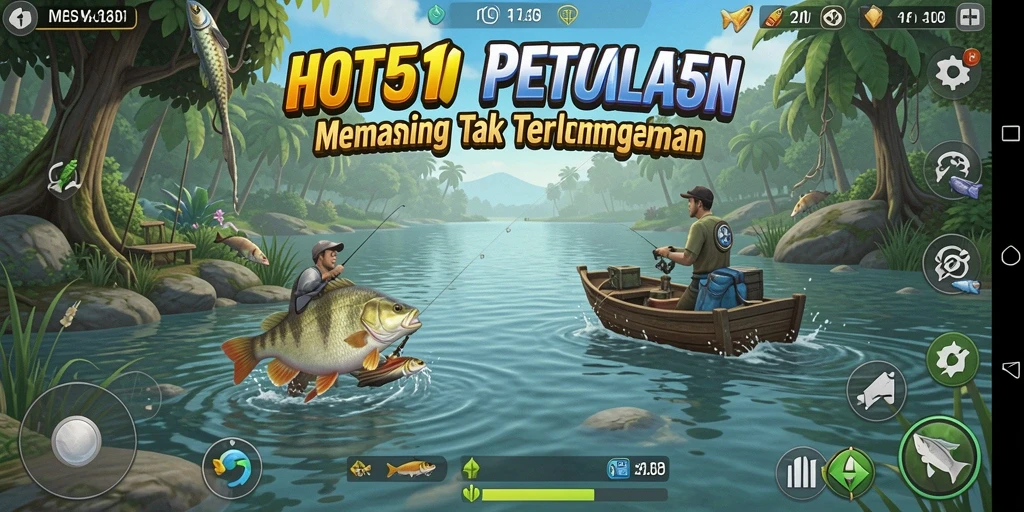 Tampilan antarmuka permainan memancing yang menakjubkan di HOT51.