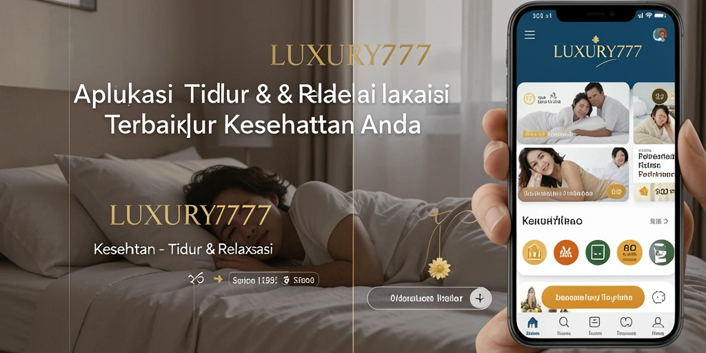 Screenshot aplikasi LUXURY777 menampilkan antarmuka relaksasi yang menenangkan.