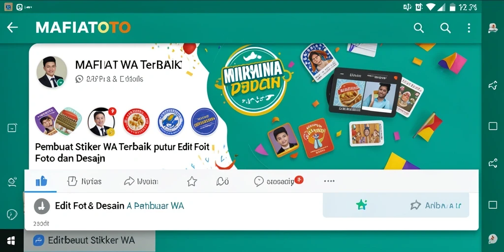 Tampilan antarmuka Pembuat Stiker WA MAFIATOTO yang intuitif.