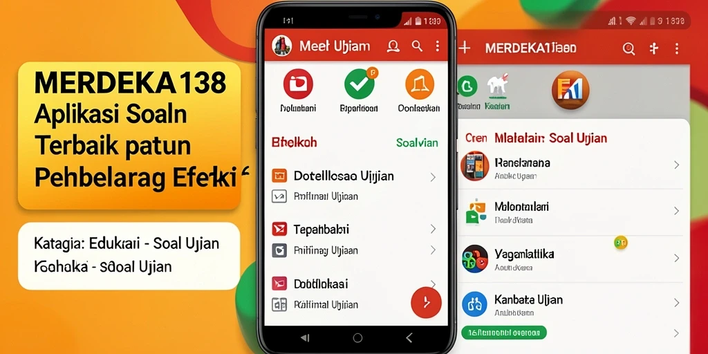 Tampilan antarmuka pengguna aplikasi Soal Ujian MERDEKA138.