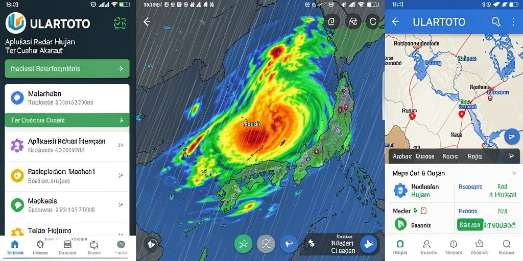 Antarmuka ULARTOTO menampilkan peta radar hujan yang jelas dan informatif.